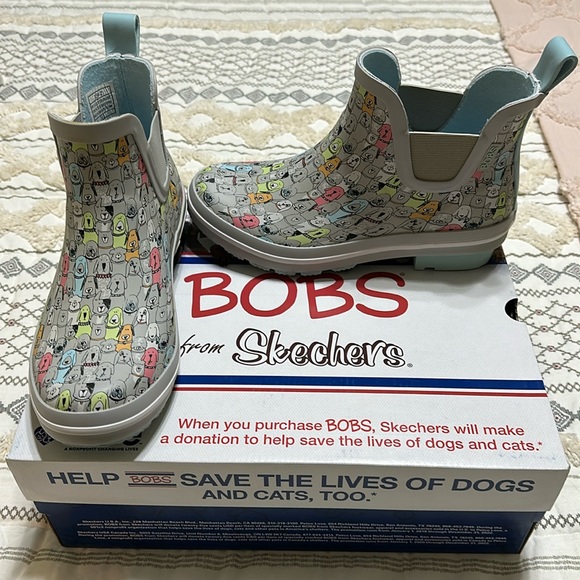 BOBS from Skechers Shoes Bobs From Sketchers Dog Print Rain Boots